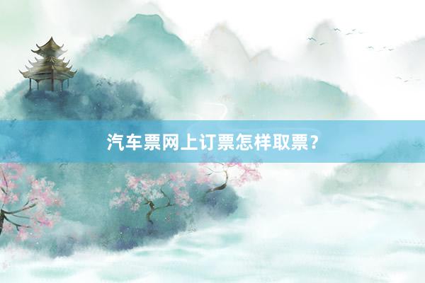 汽车票网上订票怎样取票？